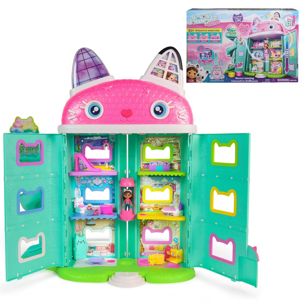 Gabby's Dollhouse The Movie, Meow-Mazing Interactive Dollhouse, Digital Eyes, 7 Rooms