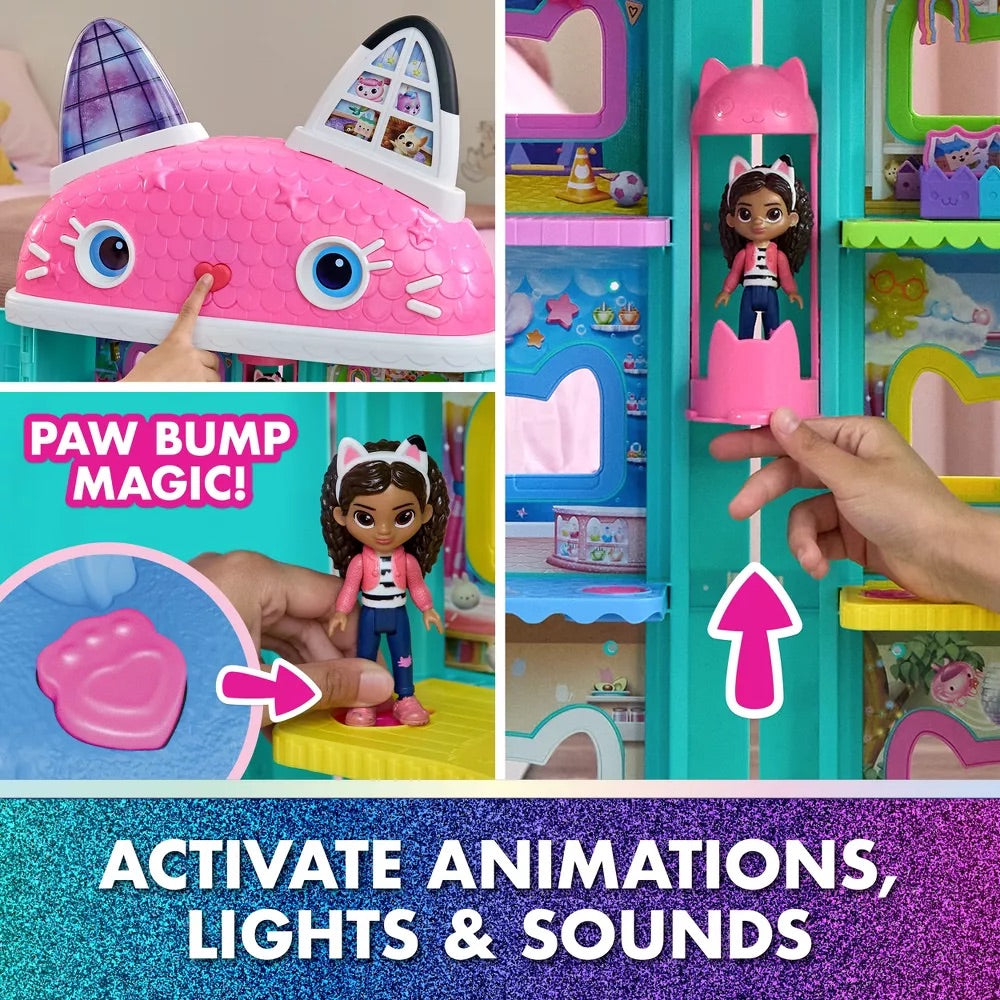 Gabby's Dollhouse The Movie, Meow-Mazing Interactive Dollhouse, Digital Eyes, 7 Rooms