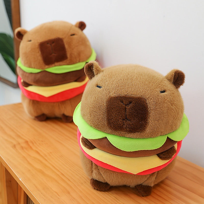 Capybara Burger Plush 22cm Imitation Capybara Anime Fluffy Toy Cute
