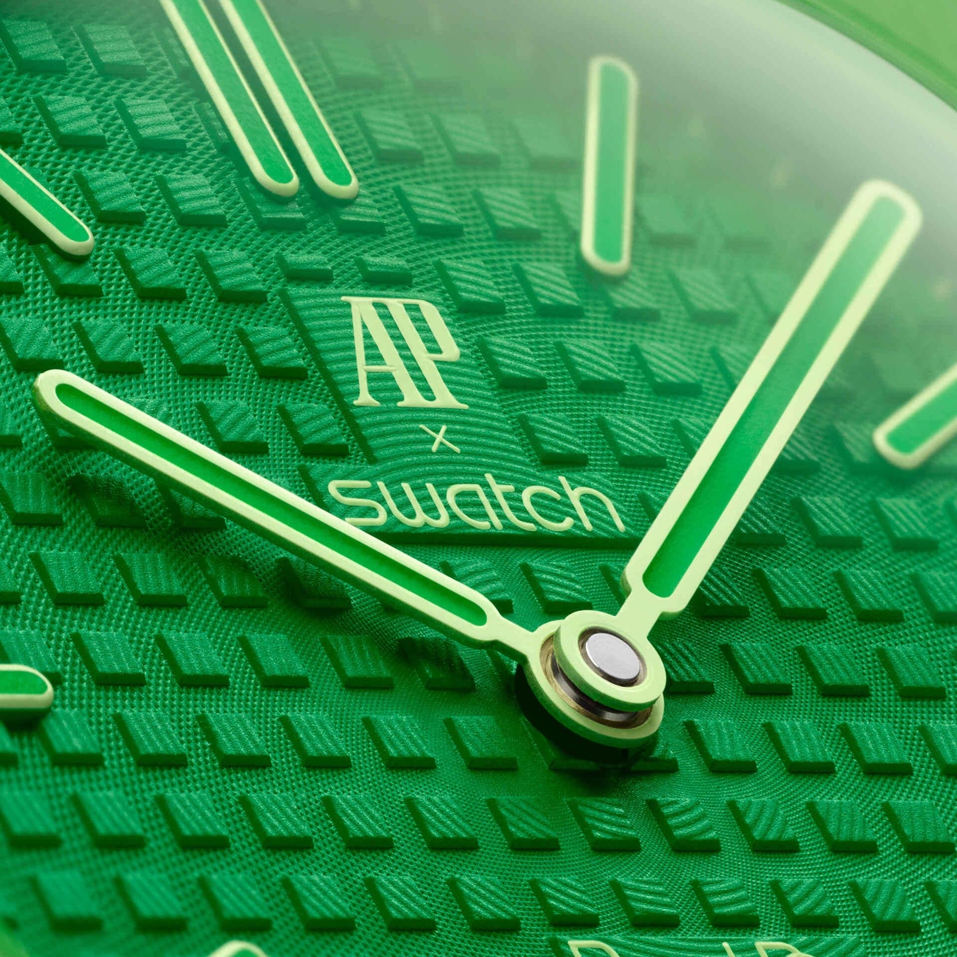 Swatch x Audemars Piguet AP Bioceramic Royal Pop Green Eight SSX03G100N