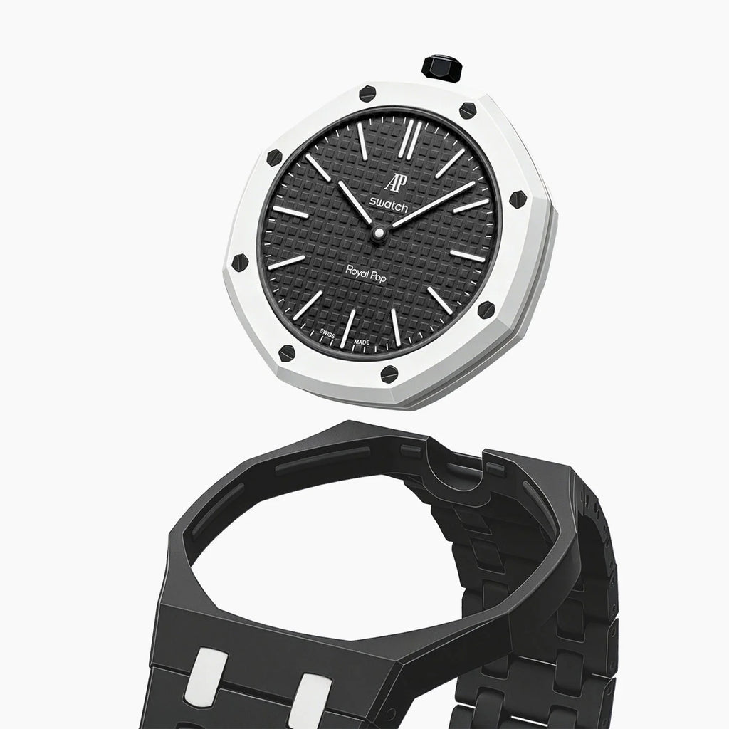 Swatch x AP Royal Pop Black Ceramic Case-Strap