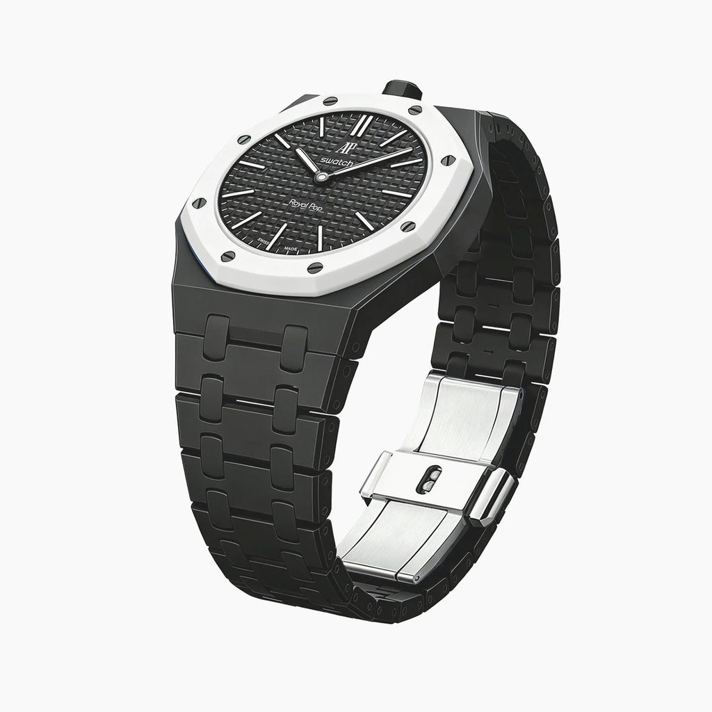 Swatch x AP Royal Pop Black Ceramic Case-Strap