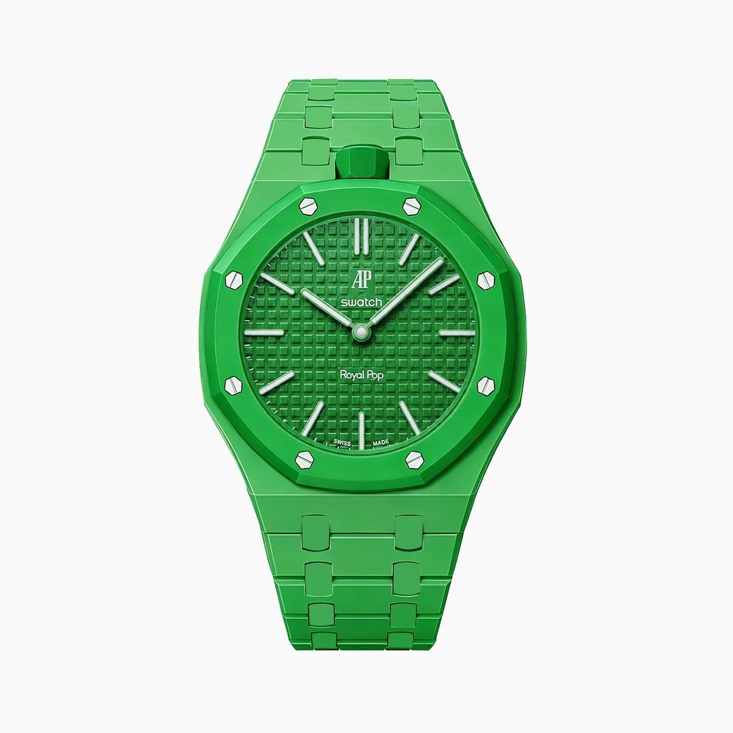 Swatch x AP Royal Pop Green Ceramic Case-Strap