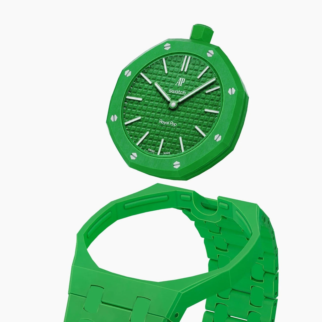 Swatch x AP Royal Pop Green Ceramic Case-Strap