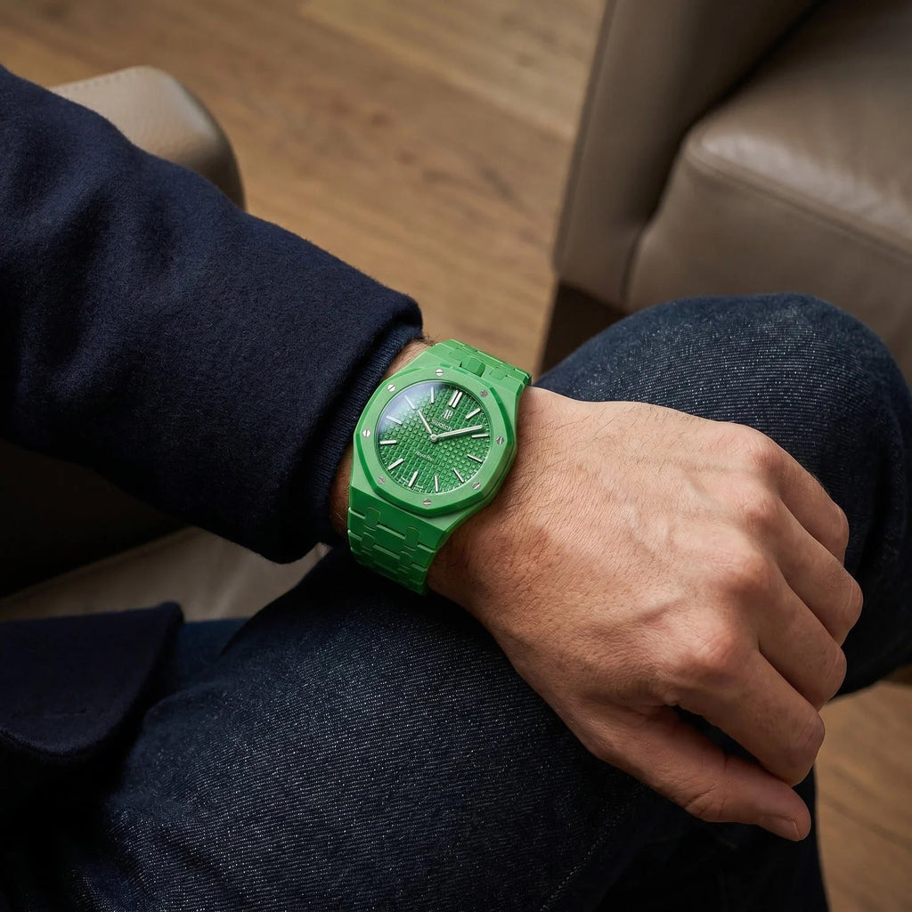 Swatch x AP Royal Pop Green Ceramic Case-Strap