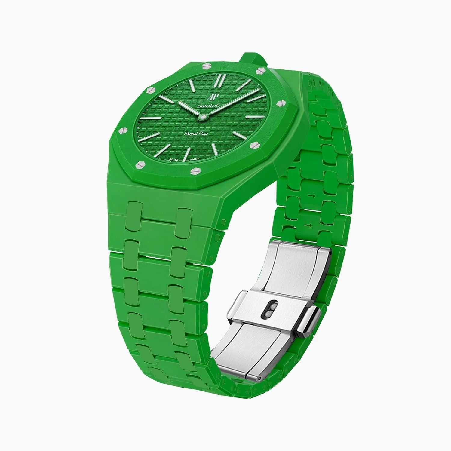Swatch x AP Royal Pop Green Ceramic Case-Strap