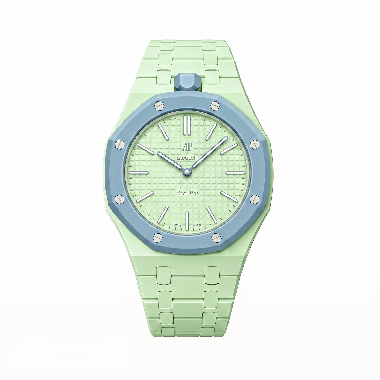 Swatch x AP Royal Pop Blaue Acht Ceramic Case-Strap
