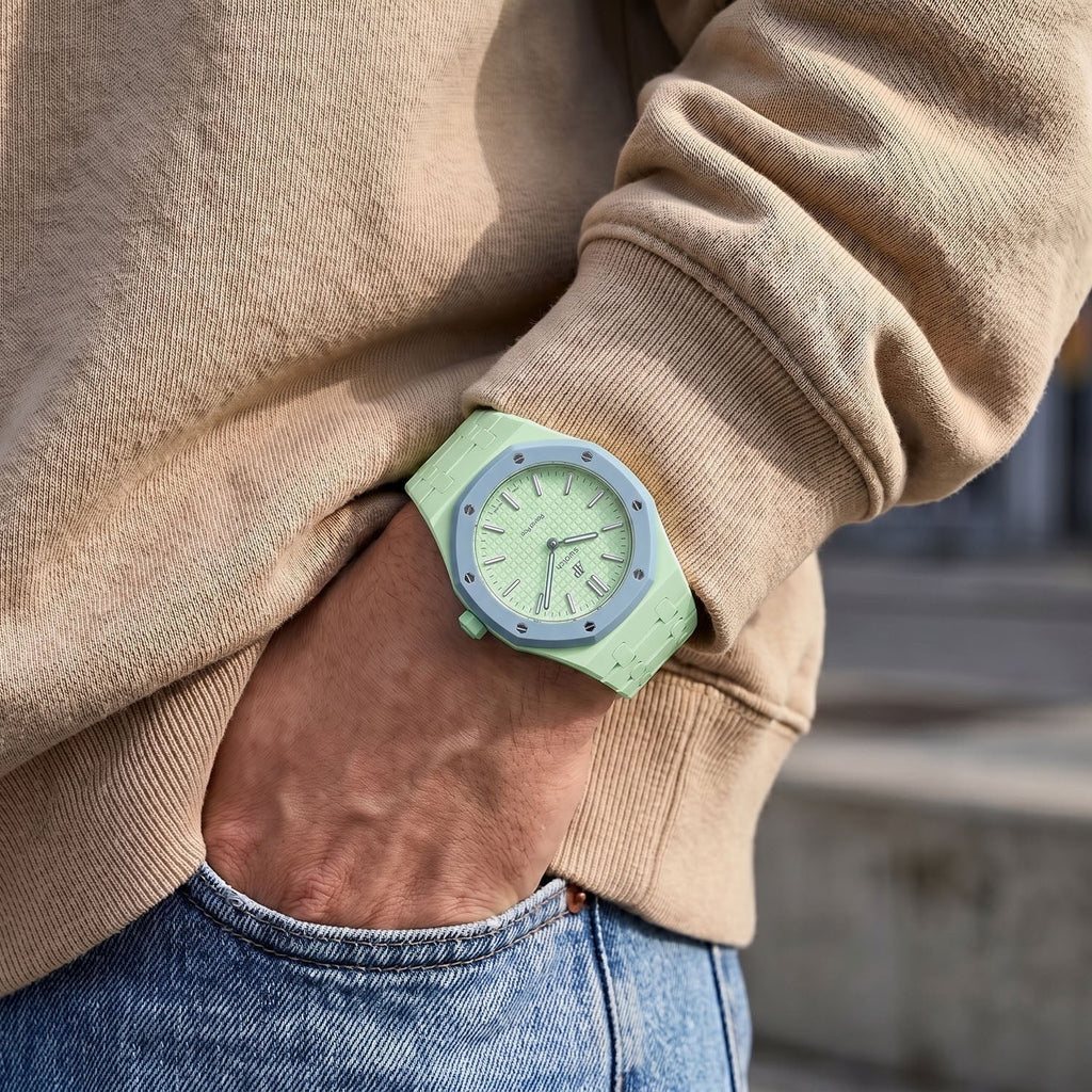 Swatch x AP Royal Pop Blaue Acht Ceramic Case-Strap