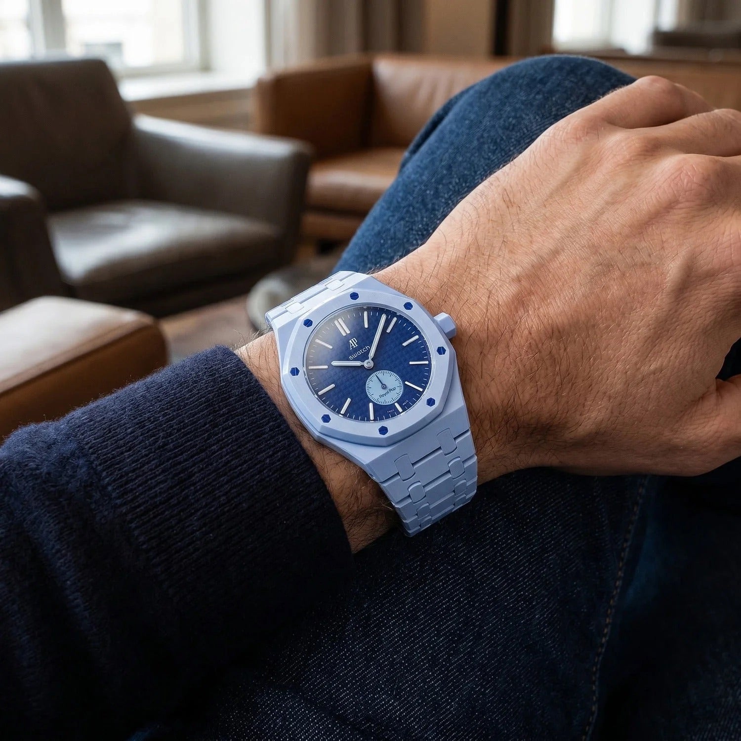 Swatch x AP Royal Pop Lan Ba Ceramic Case-Strap