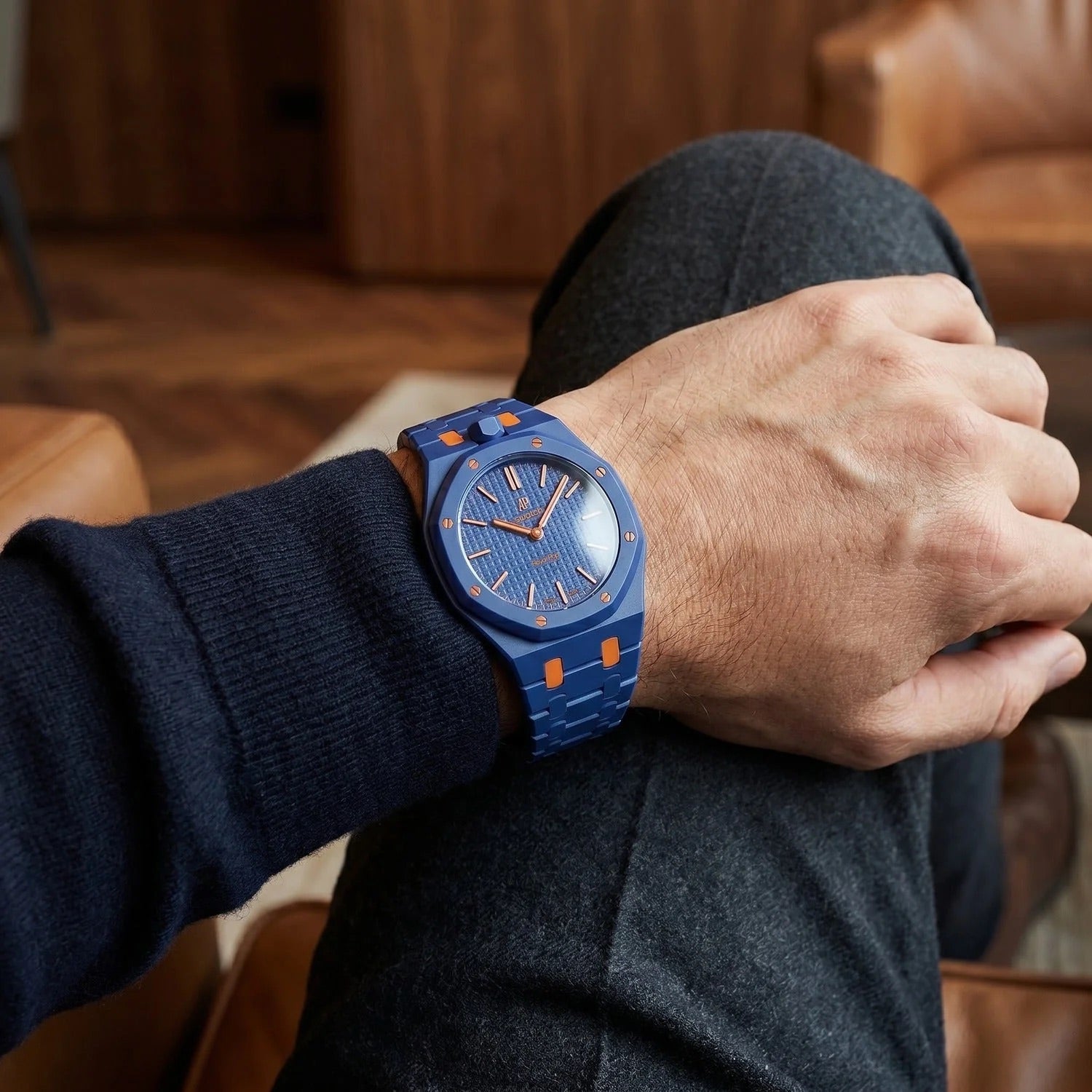 Swatch x AP Royal Pop Orenji Hachi Ceramic Case-Strap