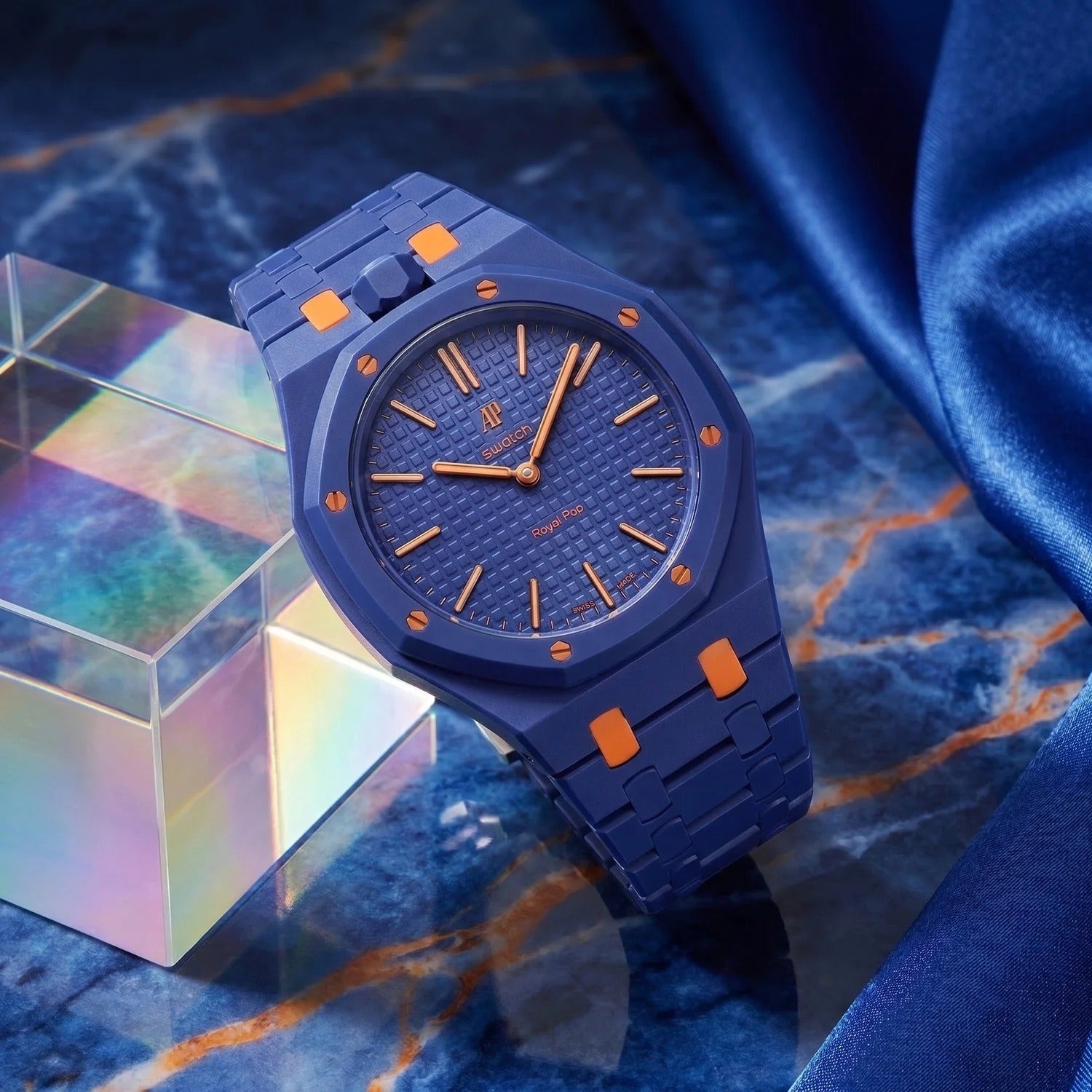 Swatch x AP Royal Pop Orenji Hachi Ceramic Case-Strap