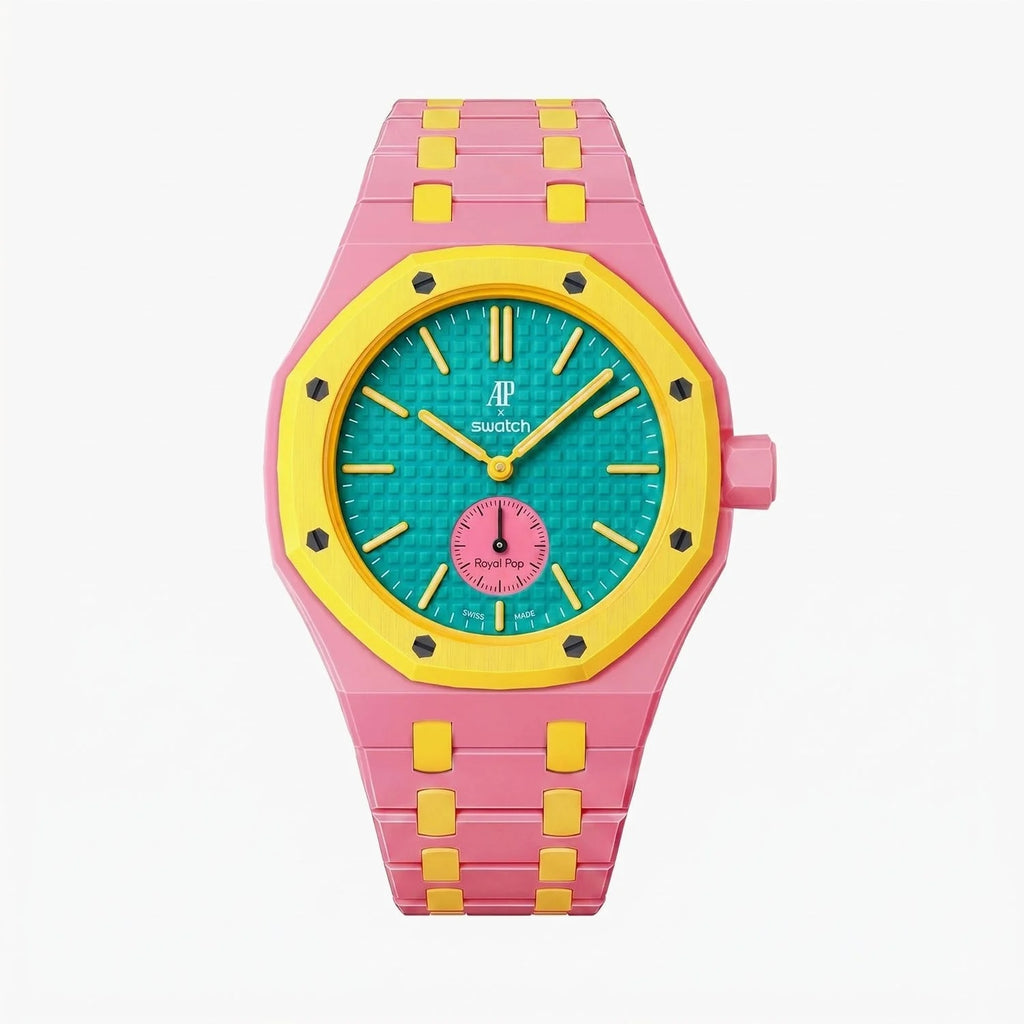 Swatch x AP Royal Pop Otg Roz Ceramic Case-Strap