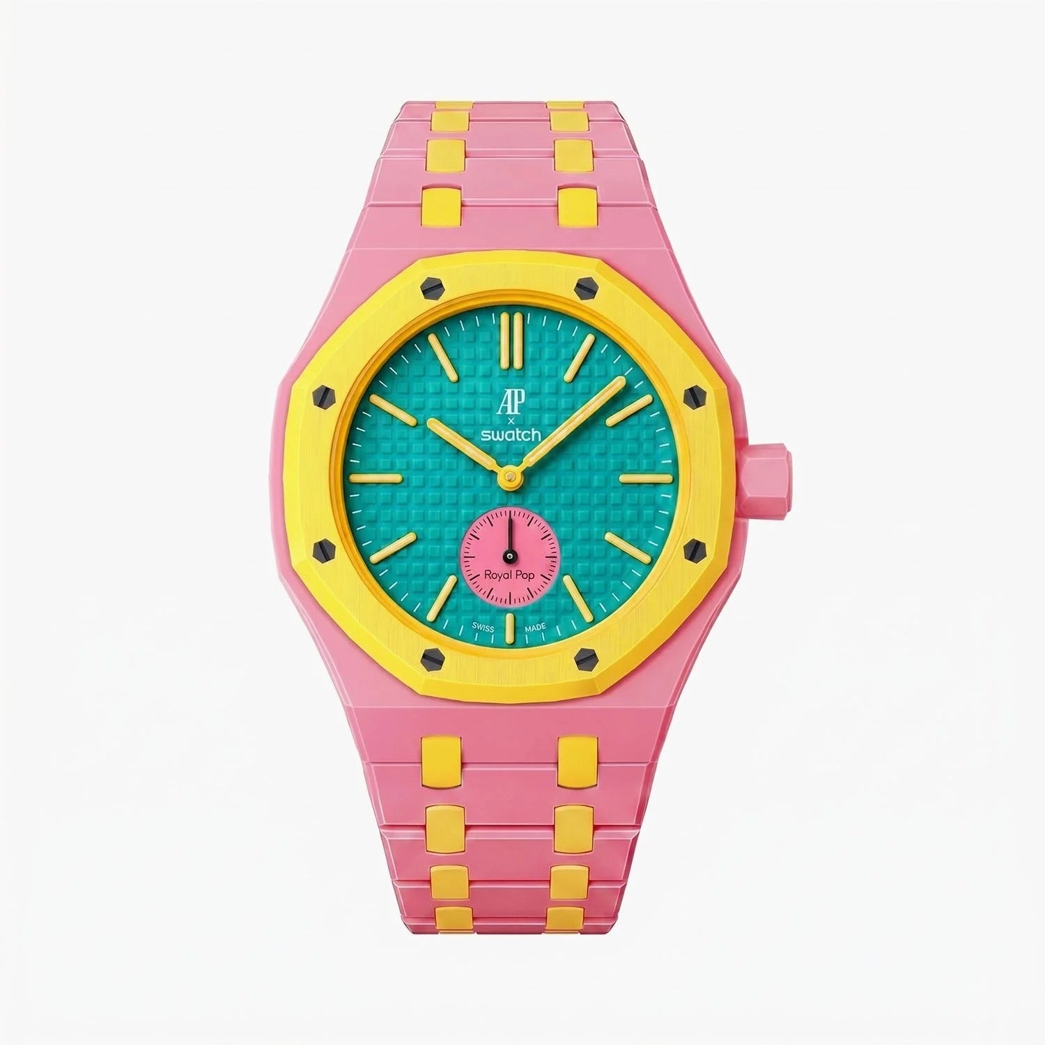 Swatch x AP Royal Pop Otg Roz Ceramic Case-Strap