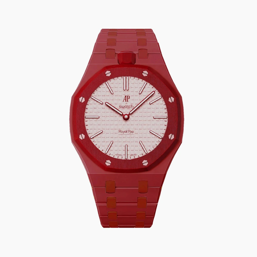 Swatch x AP Royal Pop Otto Rosso Ceramic Case-Strap