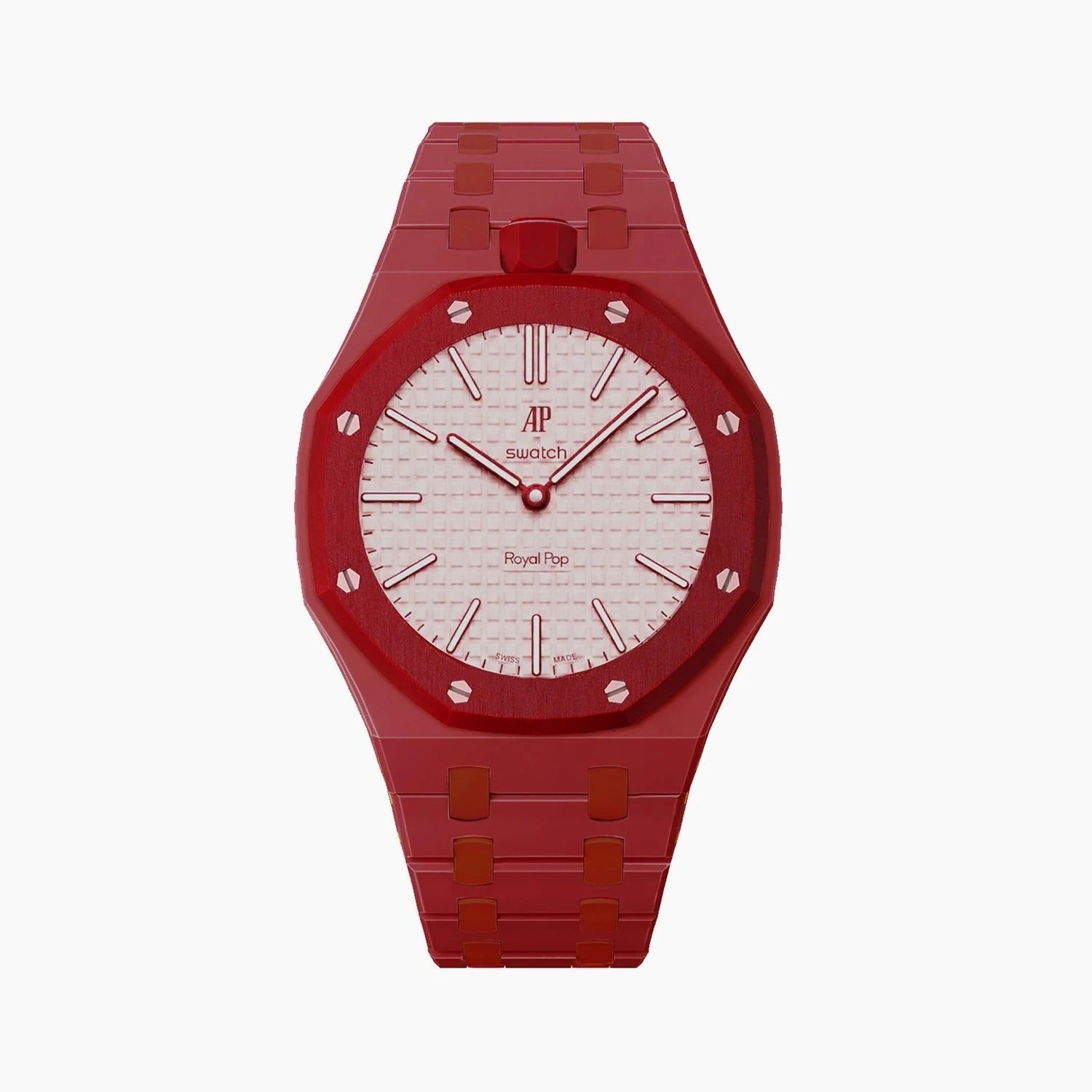 Swatch x AP Royal Pop Otto Rosso Ceramic Case-Strap