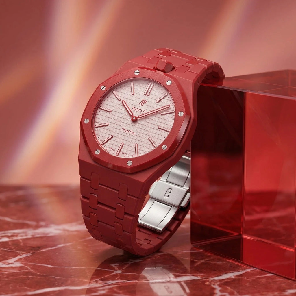 Swatch x AP Royal Pop Otto Rosso Ceramic Case-Strap