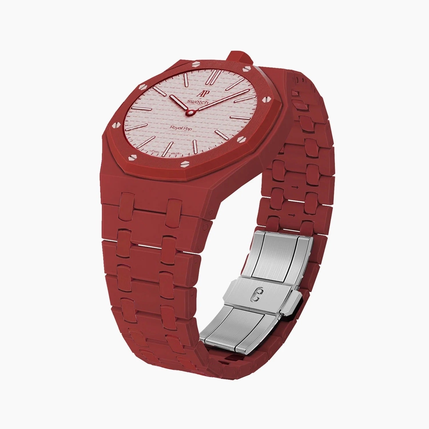 Swatch x AP Royal Pop Otto Rosso Ceramic Case-Strap